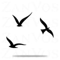 Flying Birds Metal Wall Art – Set of 3