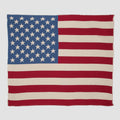 Vintage American Flag - Cotton Sustainable Knit Throw Blanket