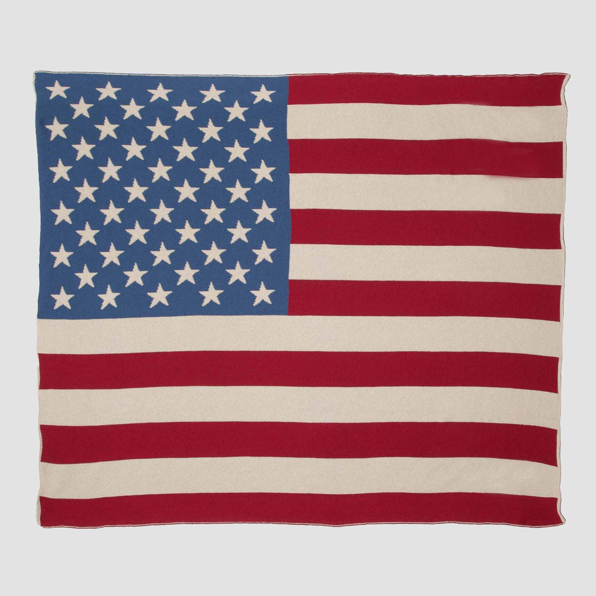 Vintage American Flag - Cotton Sustainable Knit Throw Blanket