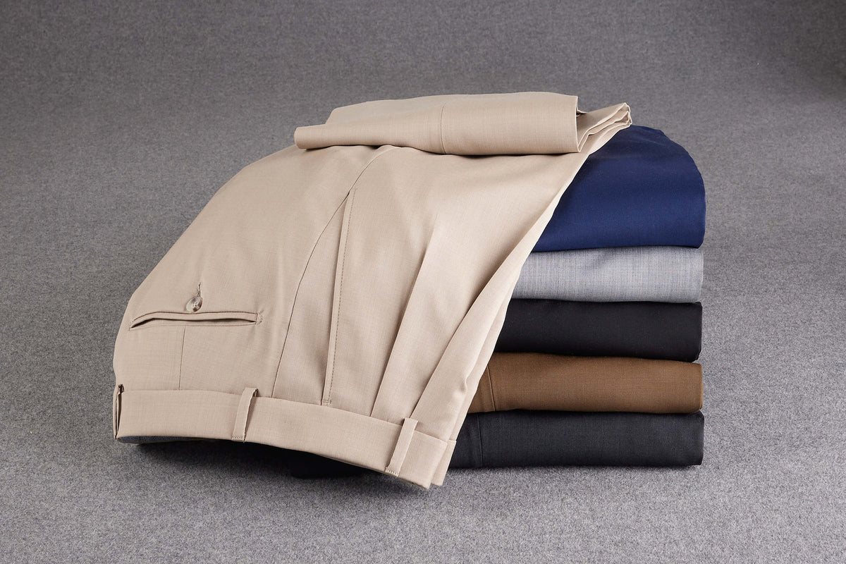 Patrick James Gabardine Double-Pleat Slacks