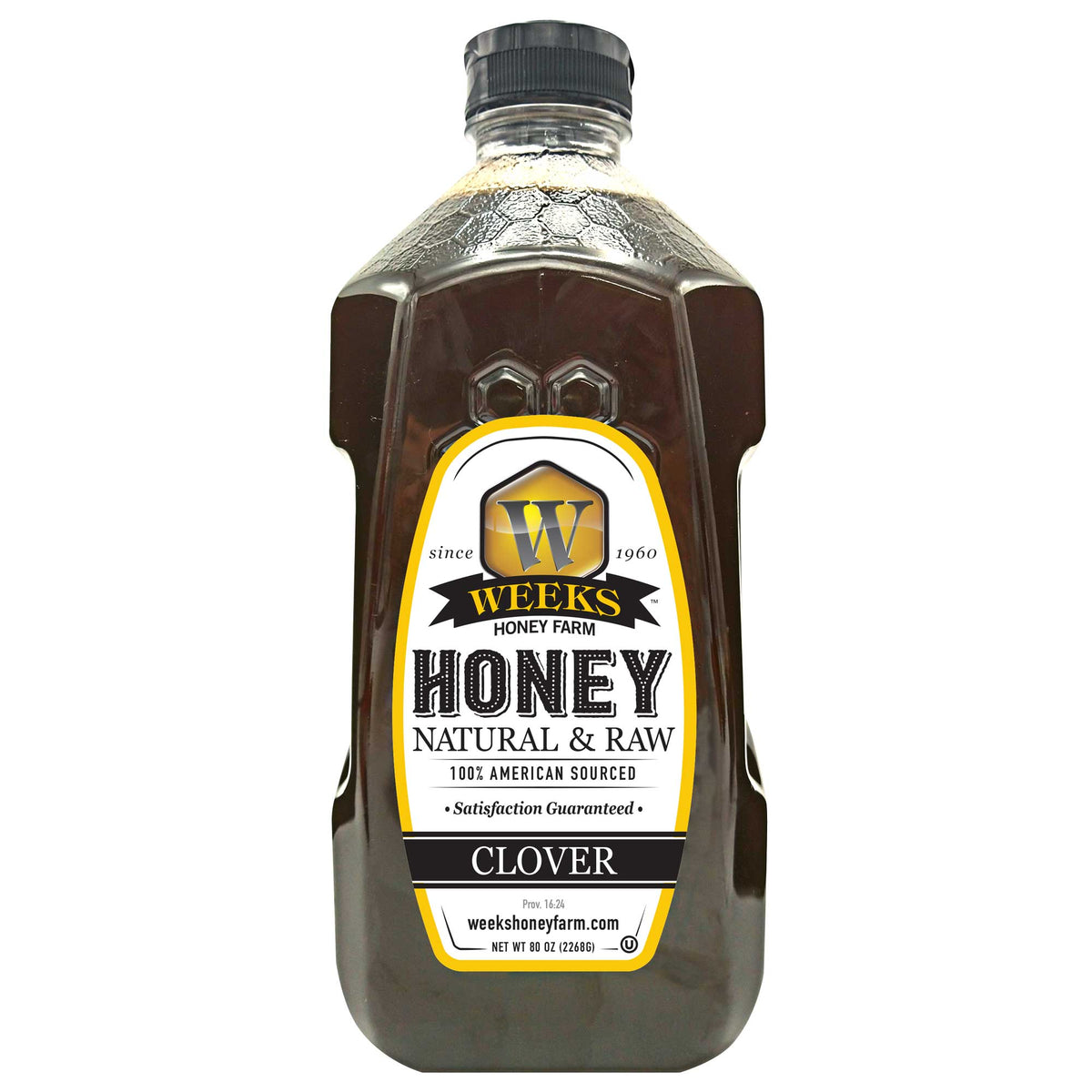 All-Natural Pure Raw Clover Honey - Sweet, Light, & Nutrient-Rich, No | Weeks Honey Farm