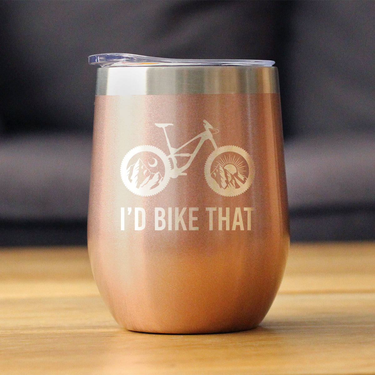 I'd Bike That Wine Tumbler