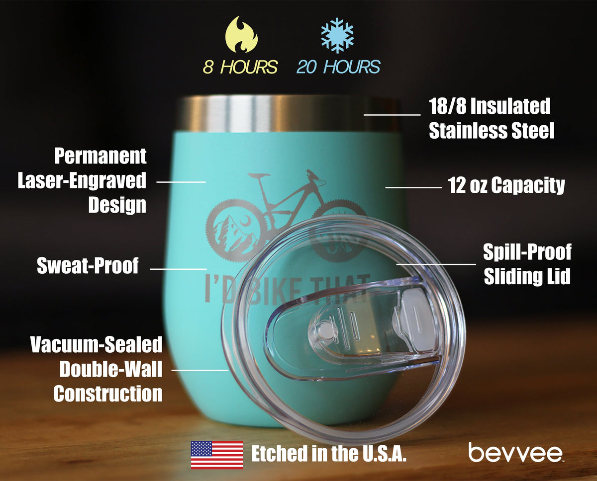 I'd Bike That Wine Tumbler
