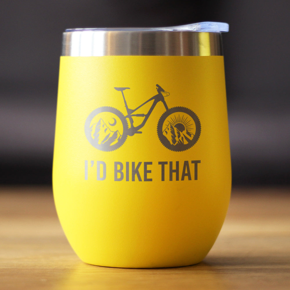I'd Bike That Wine Tumbler