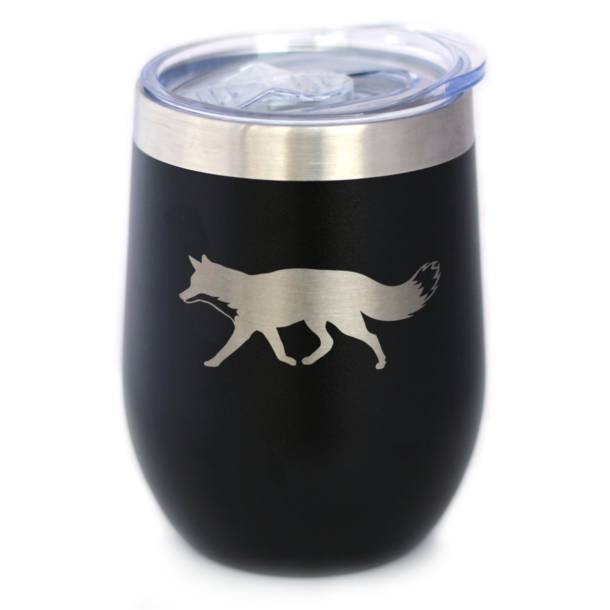 Mountain Fox Silhouette Wine Tumbler