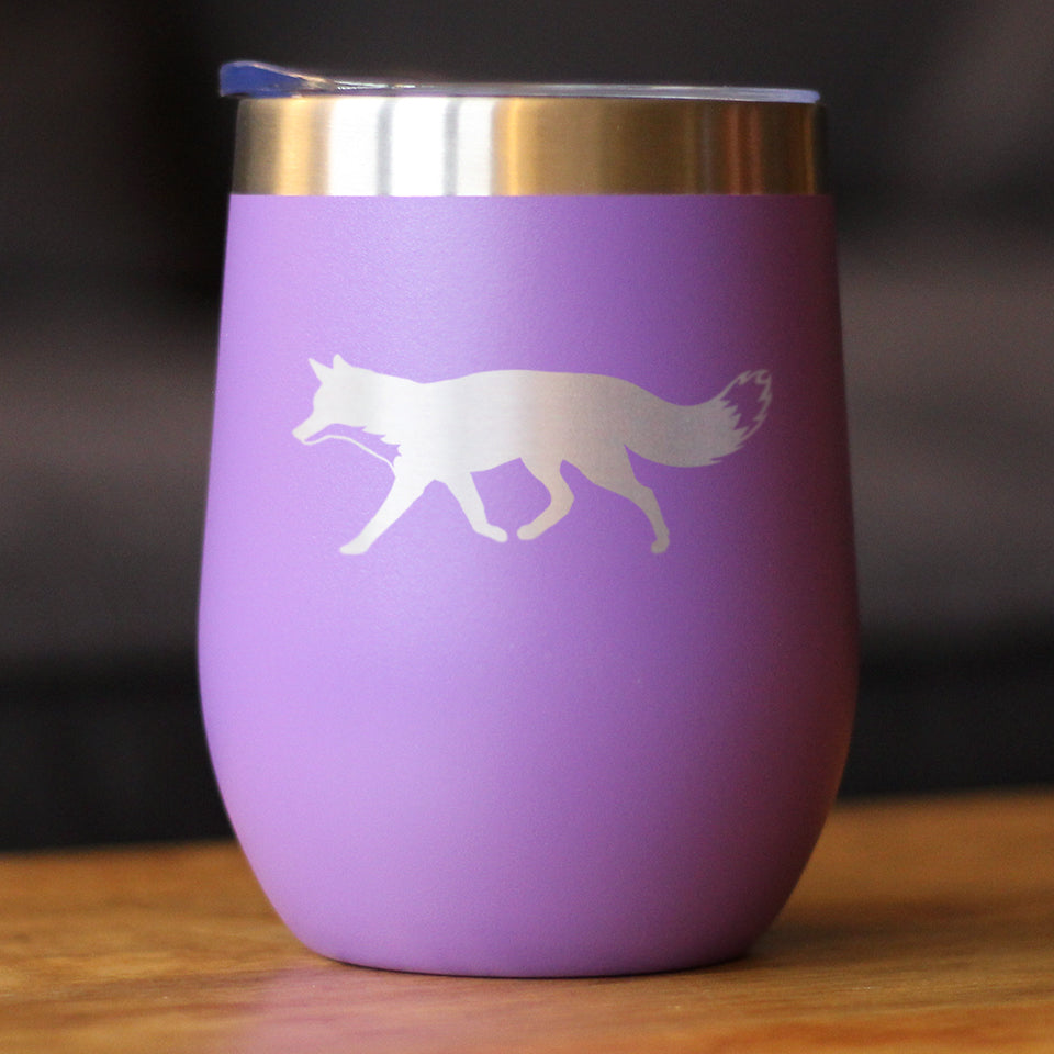 Mountain Fox Silhouette Wine Tumbler