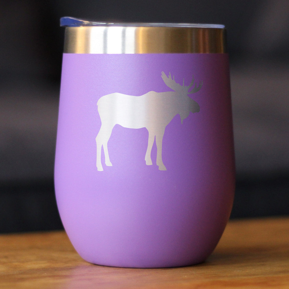 Moose Silhouette Insulated Wine Tumbler – 12 oz