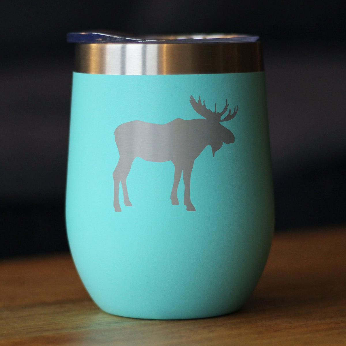 Moose Silhouette Insulated Wine Tumbler – 12 oz