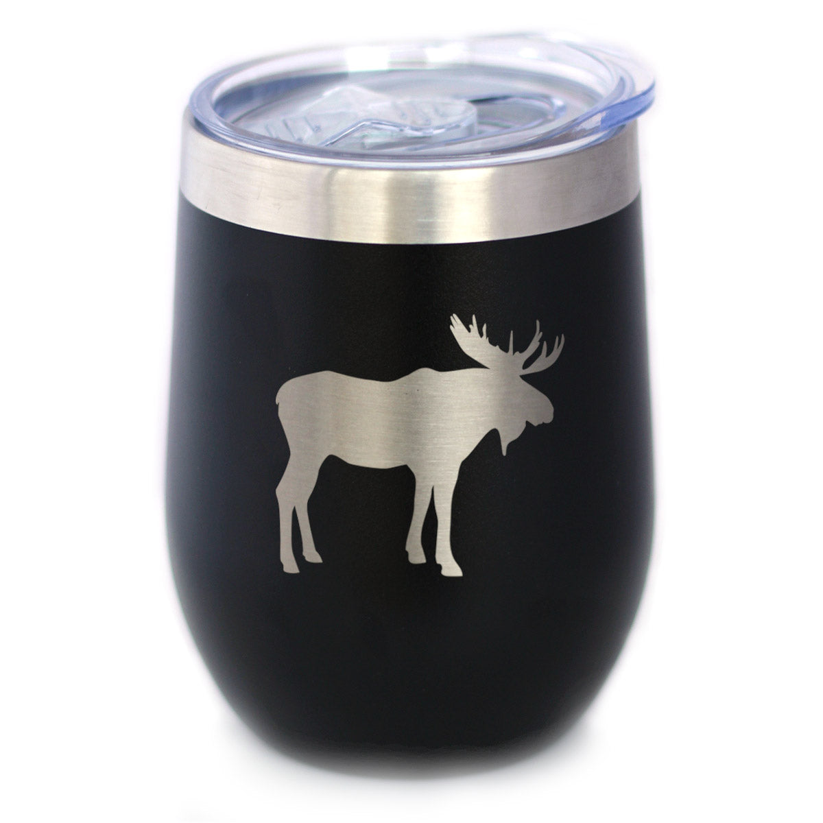 Moose Silhouette Insulated Wine Tumbler – 12 oz