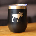 Moose Silhouette Insulated Wine Tumbler – 12 oz