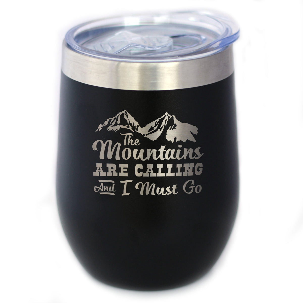 Mountains Are Calling Wine Tumbler