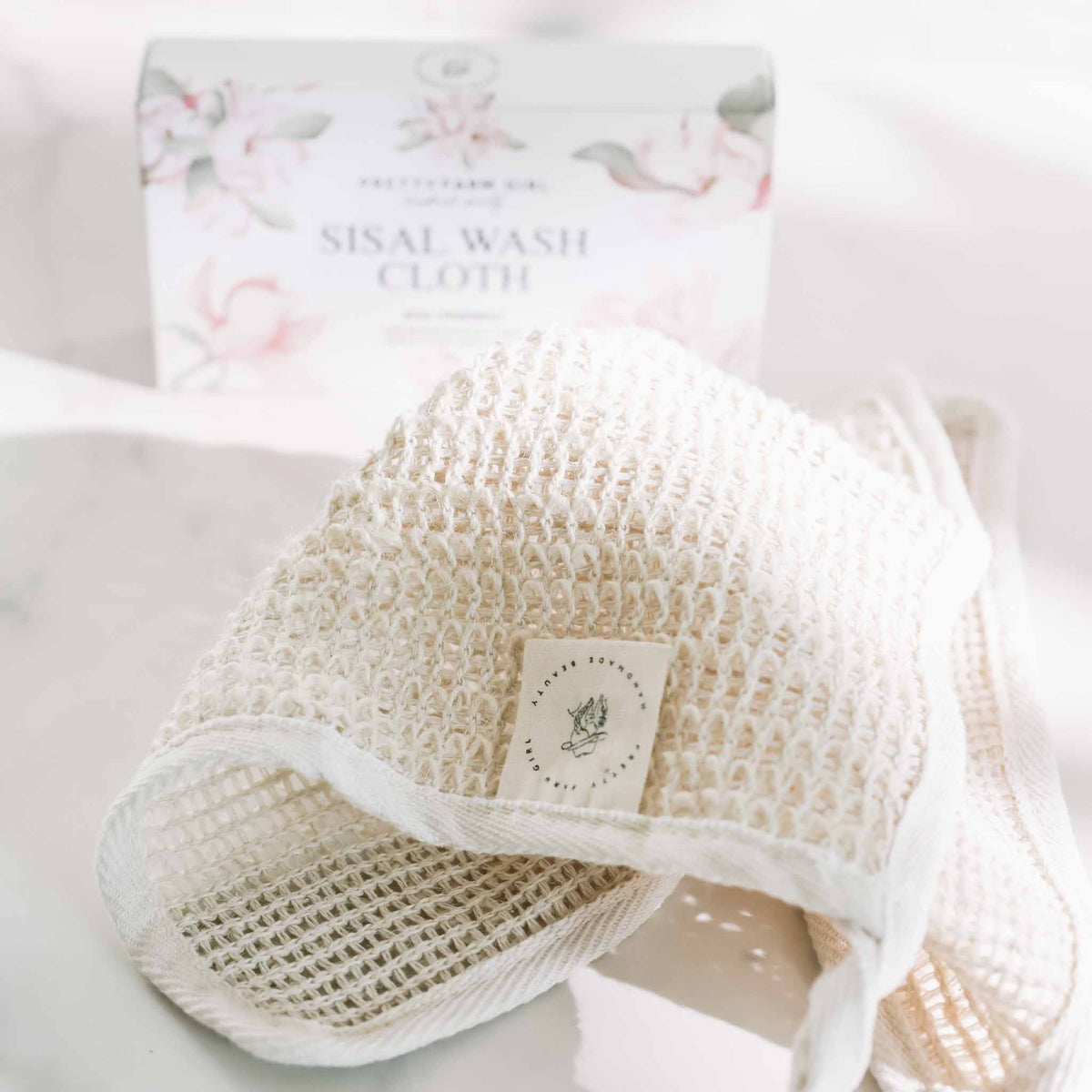 Natural Sisal Exfoliating Washcloth | 10 × 10 in
