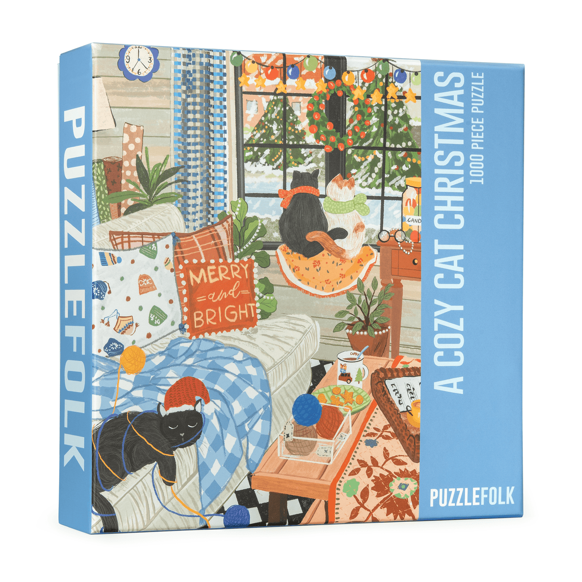 A Cozy Cat Christmas 1000 Piece Jigsaw Puzzle | Puzzlefolk