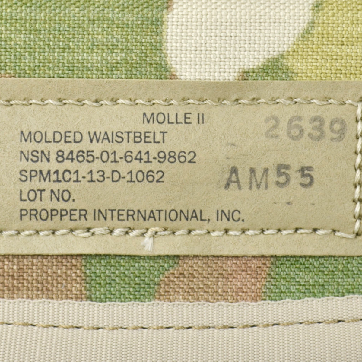 GI Molded Waist Belt (Kidney Pad) – MOLLE II, Multicam