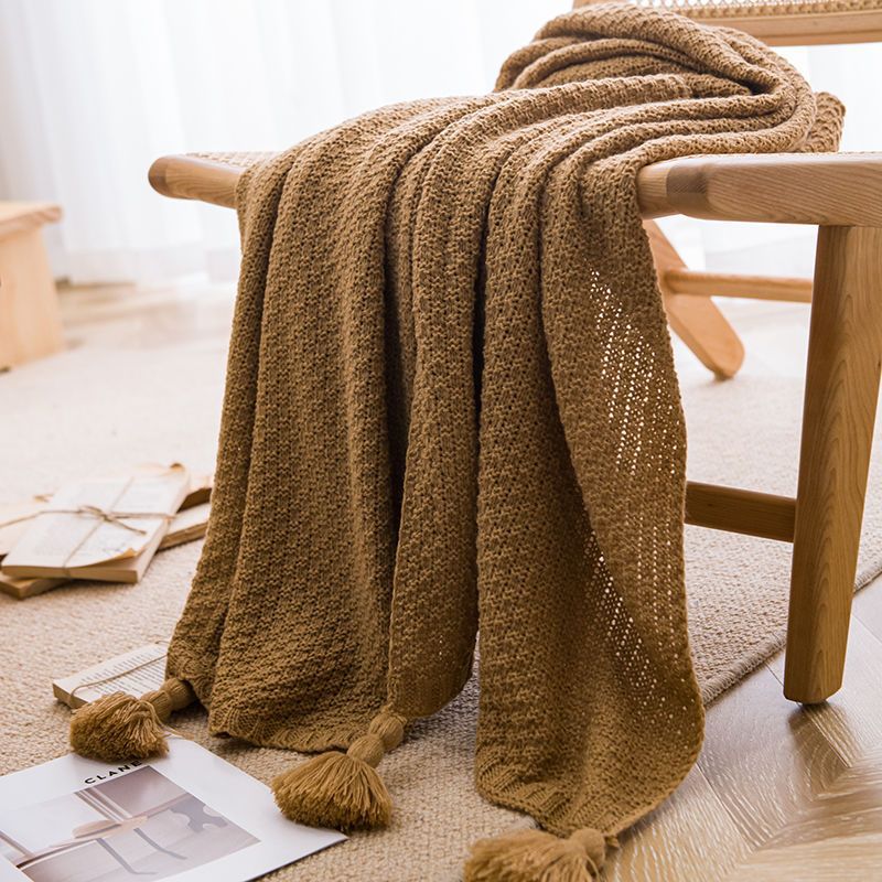 Handmade Tassel Throw Blanket