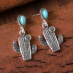 Vintage Cactus Pendant Earrings