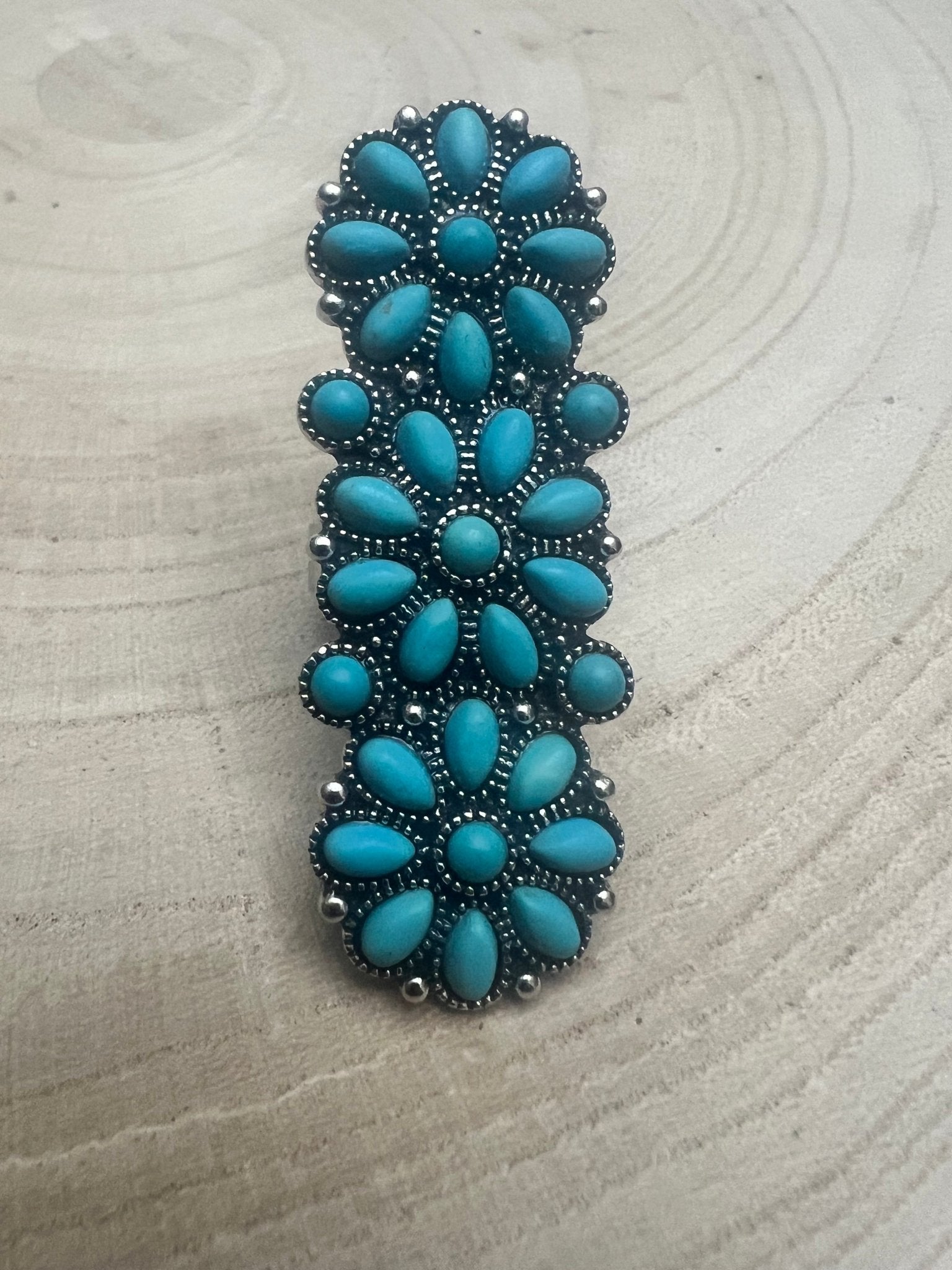 Desert Bloom Turquoise Cluster Ring