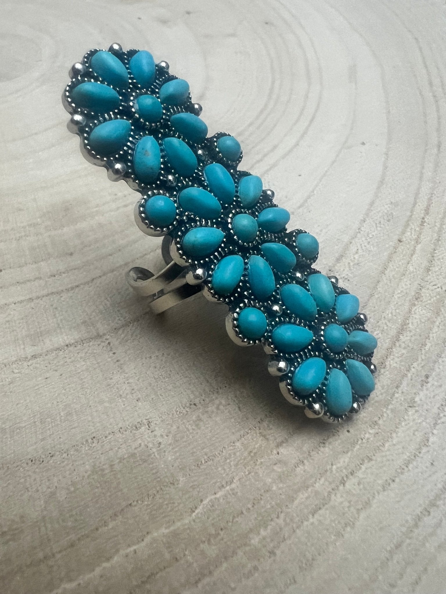 Desert Bloom Turquoise Cluster Ring