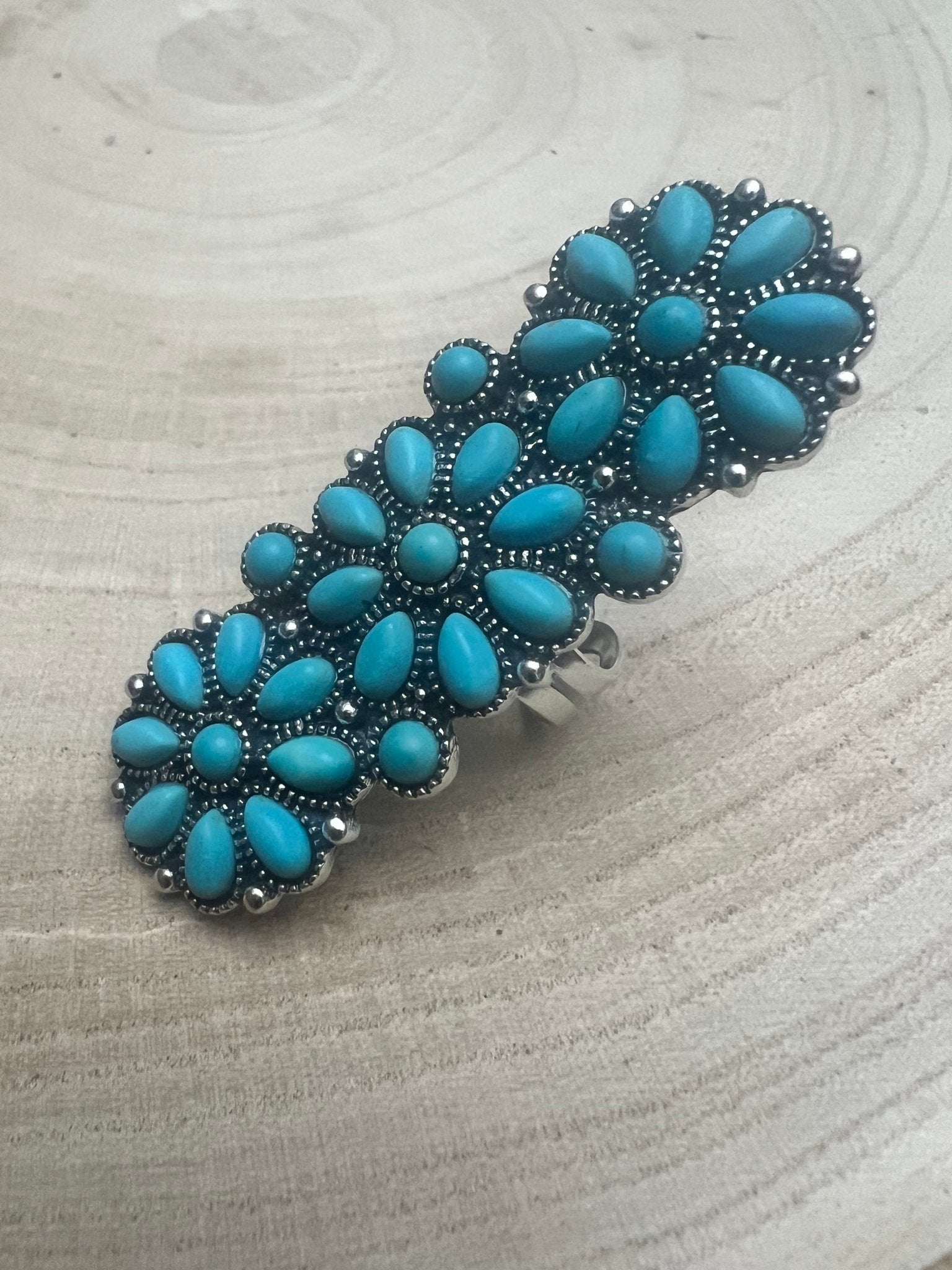 Desert Bloom Turquoise Cluster Ring