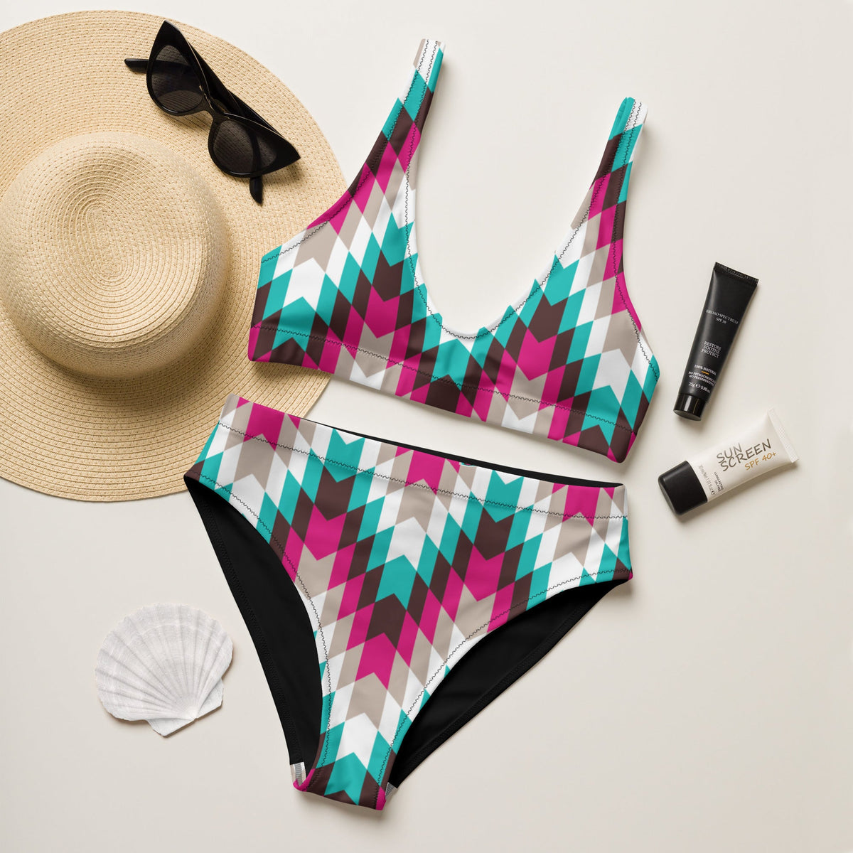Women's Yeehaw Aztec High-Waist Bikini