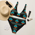 Women's Aztec Print High-Waisted Bikini Set | Mullet Cowboy