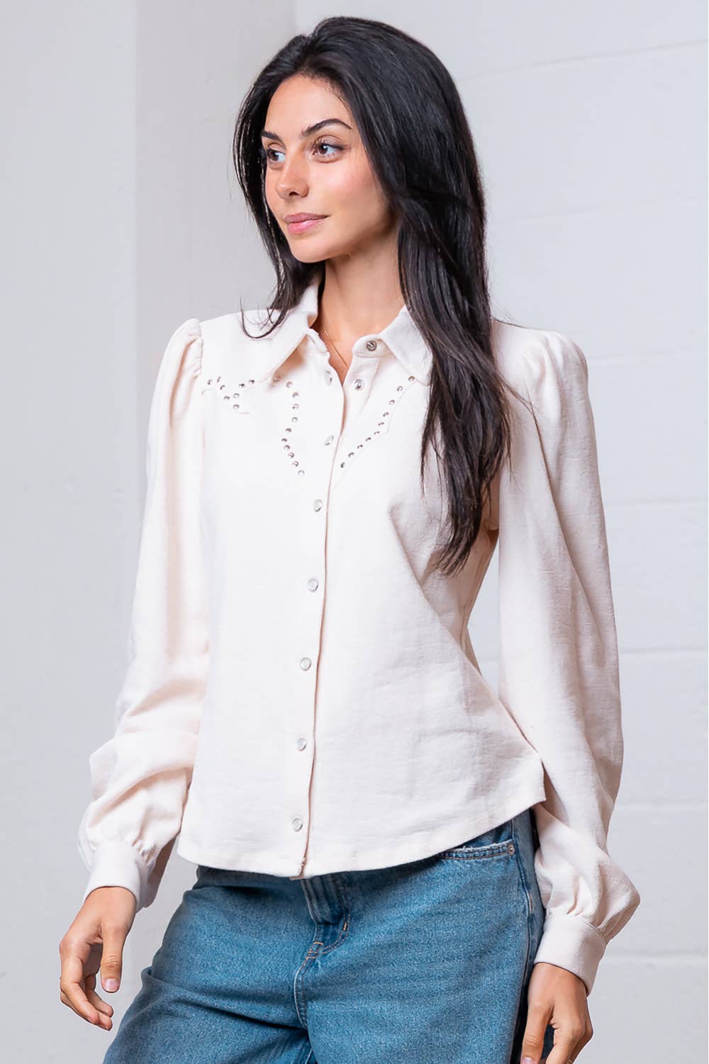Amarillo Studded Western Blouse