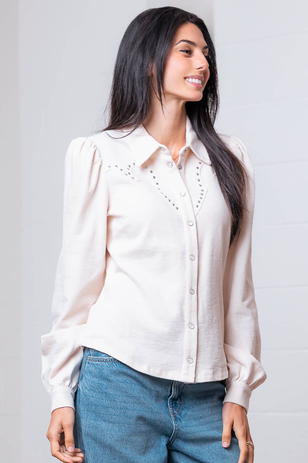 Amarillo Studded Western Blouse