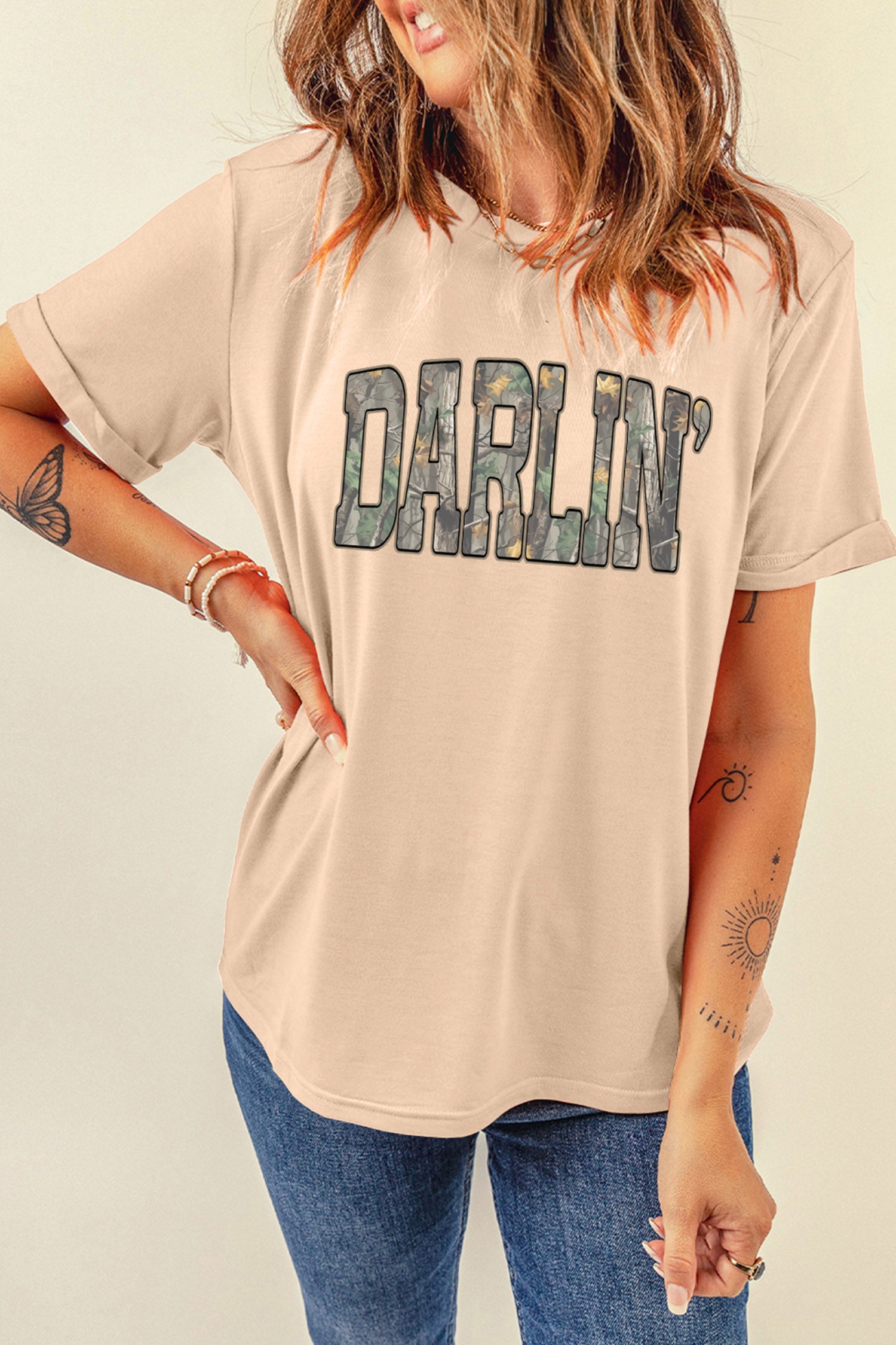 Women's Darlin Camo Graphic Tee
