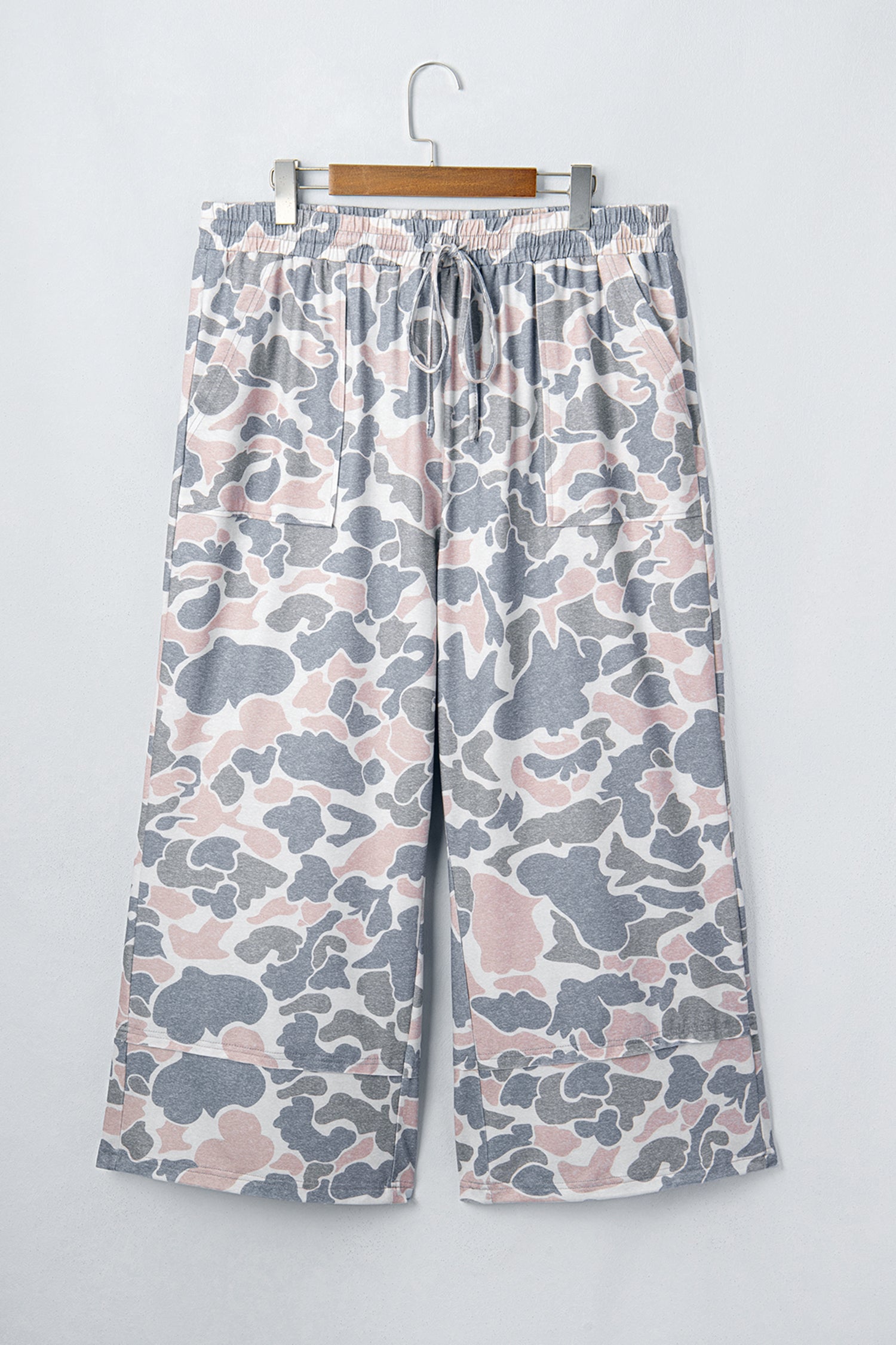 Plus Size Camo Print Ankle Pants