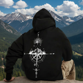 Black Hoodie - Sitting on Rock