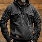 Black Hoodie – Wood Wall Background