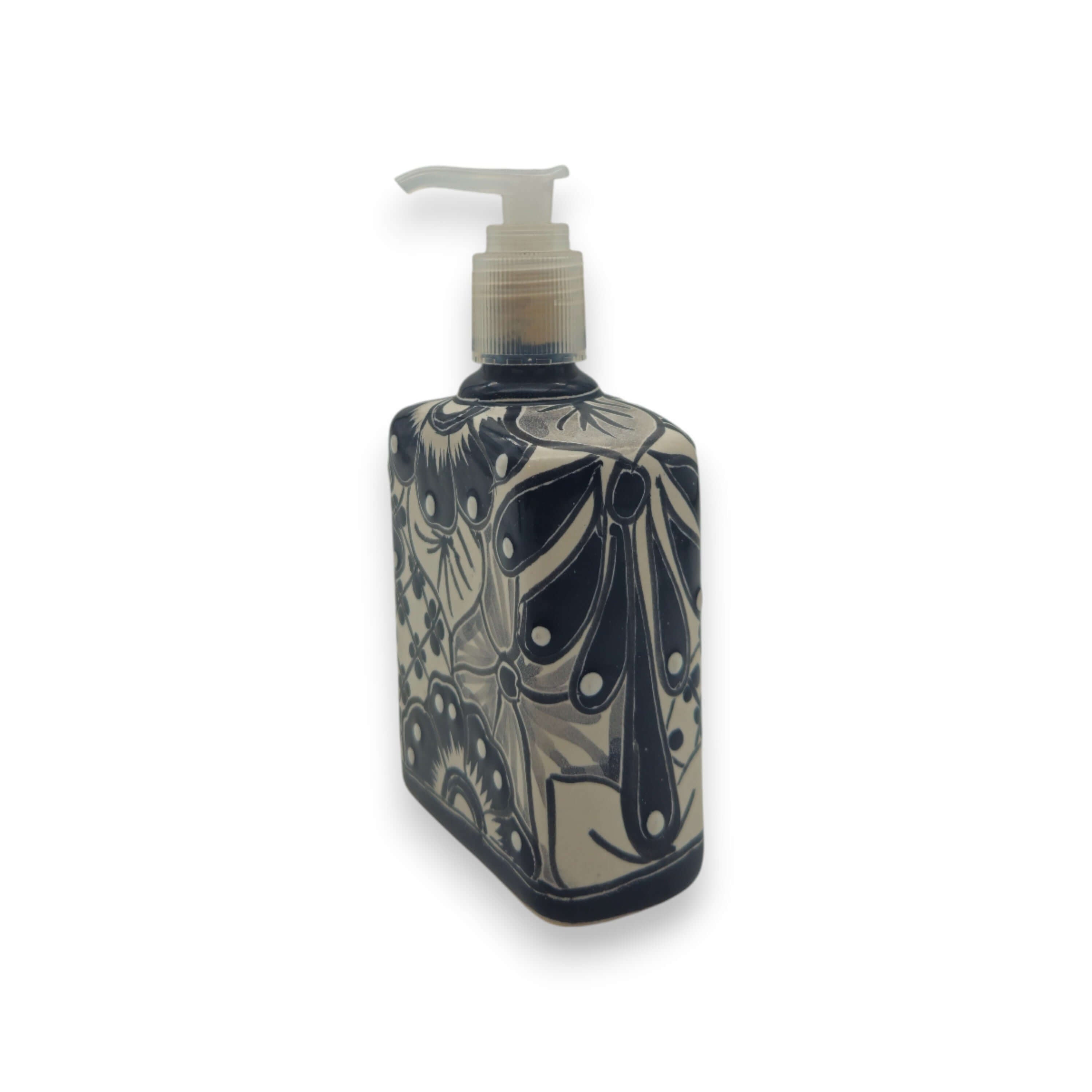 Black & White Talavera Soap Dispenser