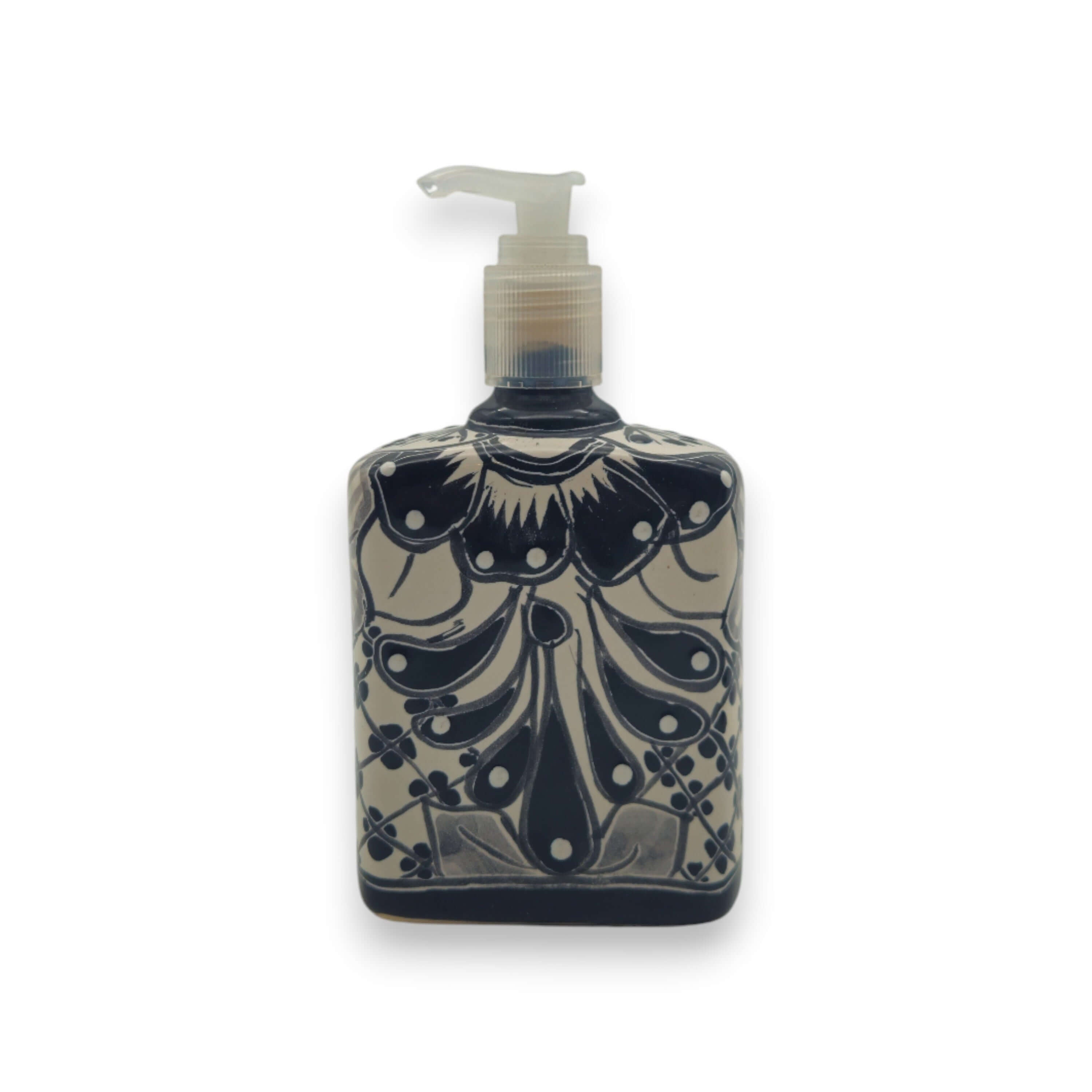Black & White Talavera Soap Dispenser