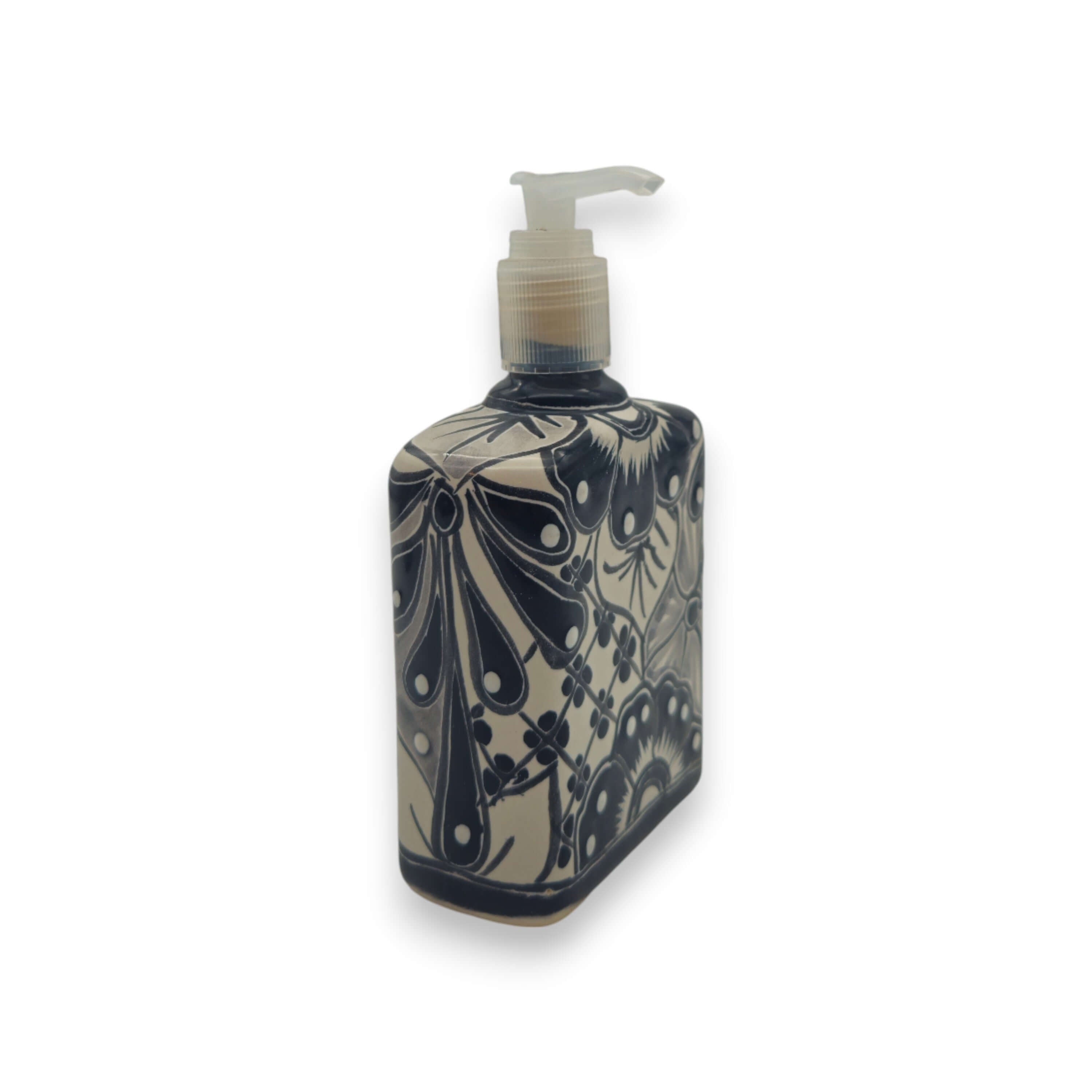 Black & White Talavera Soap Dispenser