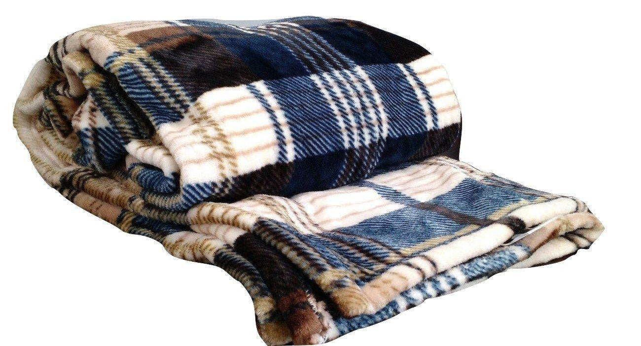 Winter Cabin Plaid Throw Blanket