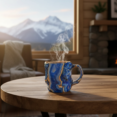 Blue Agate Mug - Colorado Lifestyle
