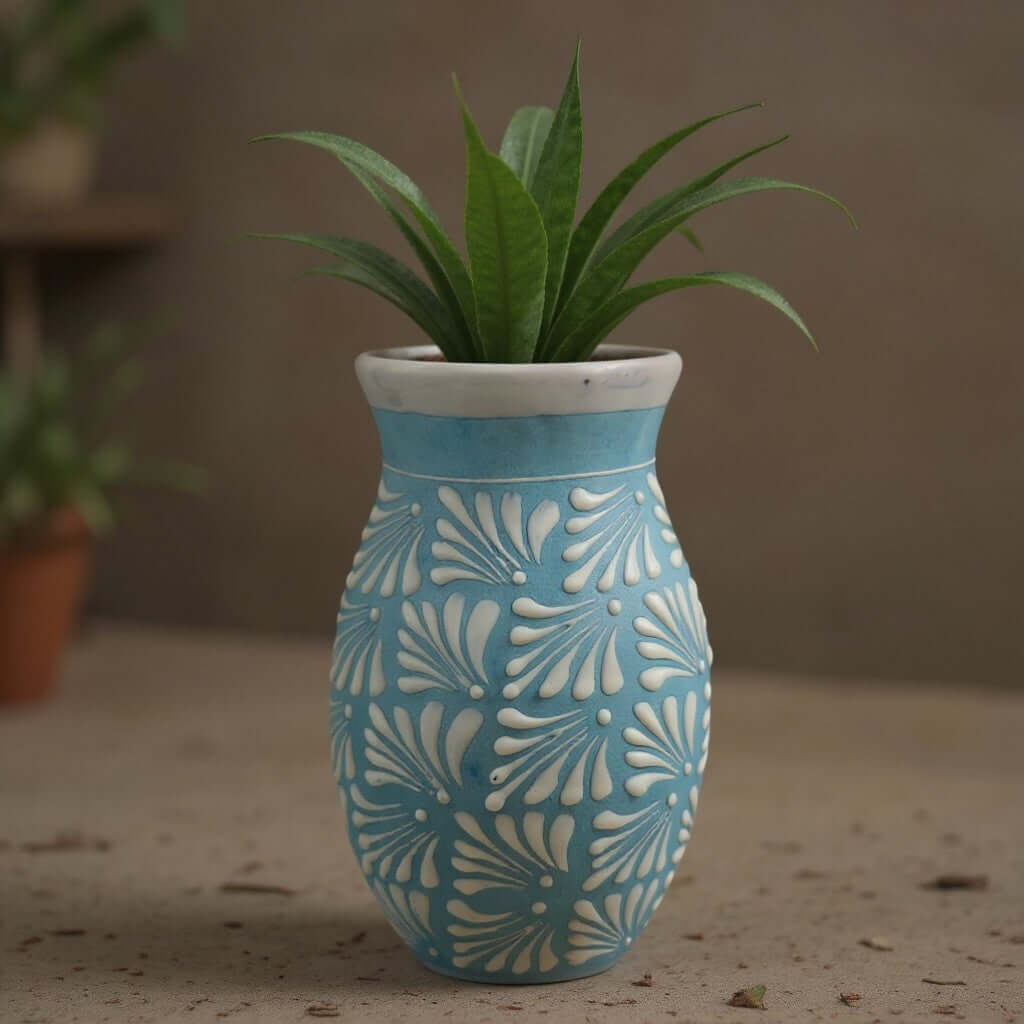 Blue Talavera Vase