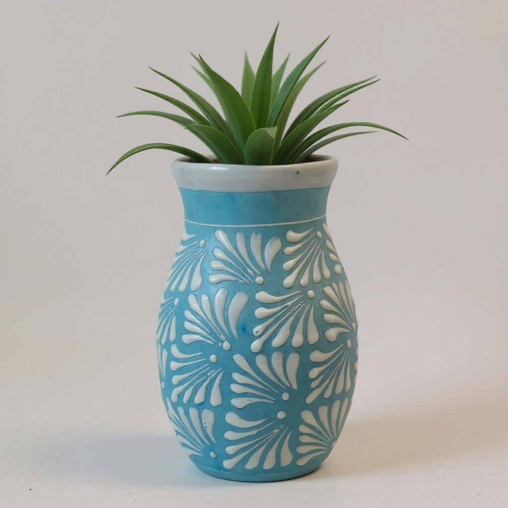 Blue Talavera Vase