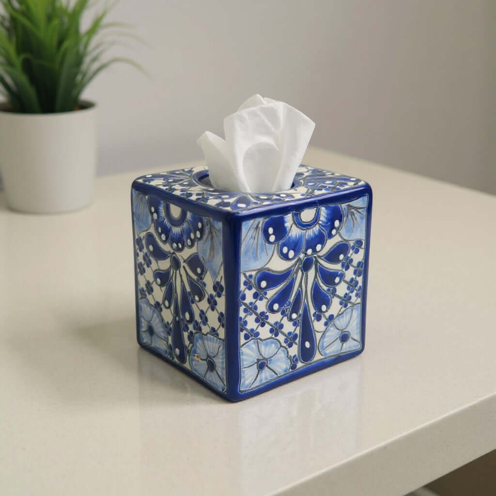 Talavera Tissue Box Cover
