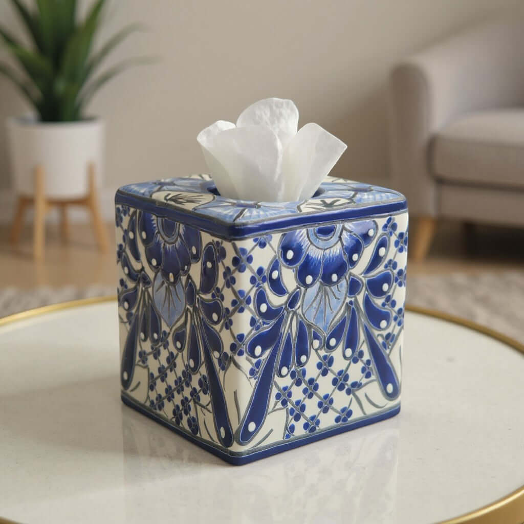 Talavera Tissue Box Cover