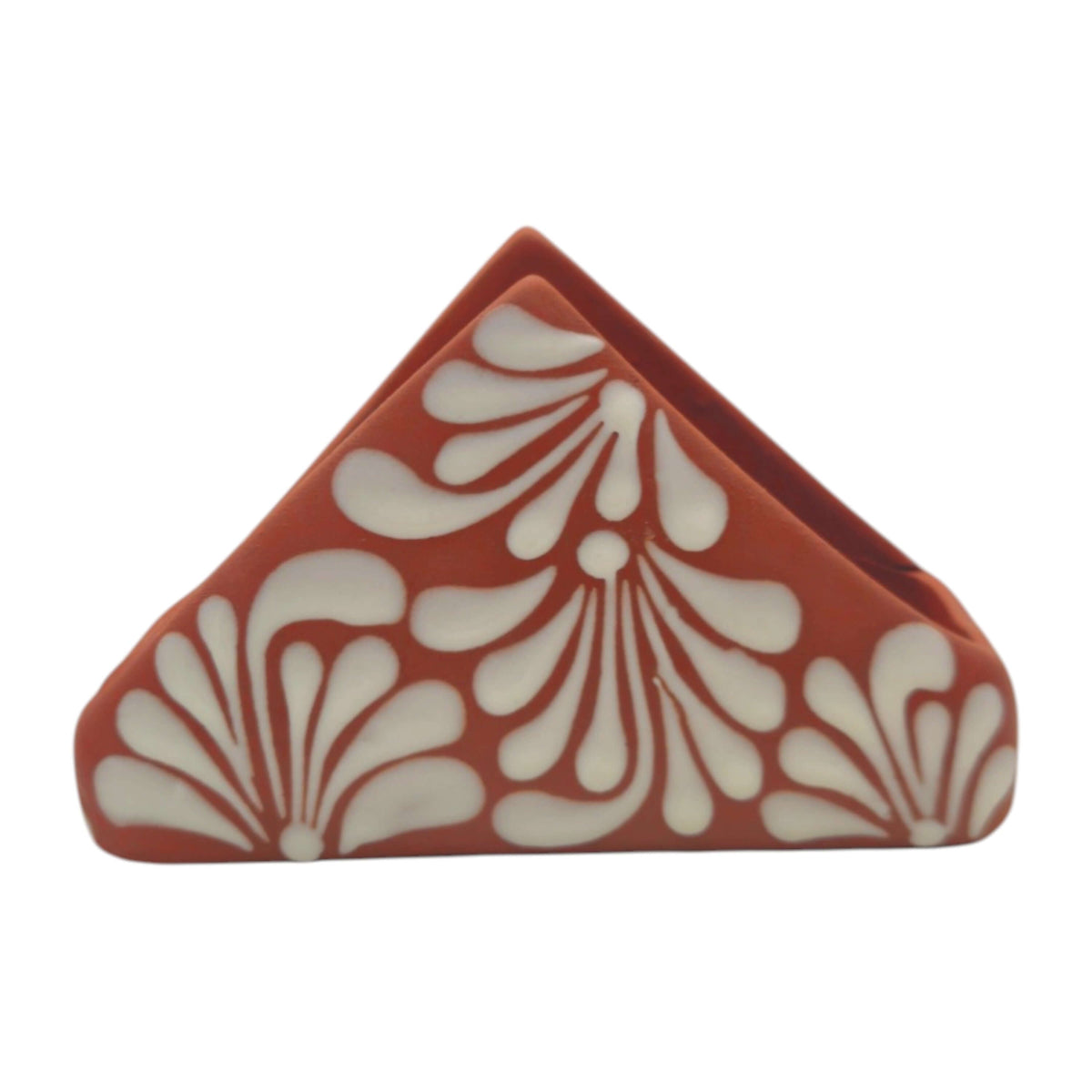 Brown & White Talavera Napkin Holder