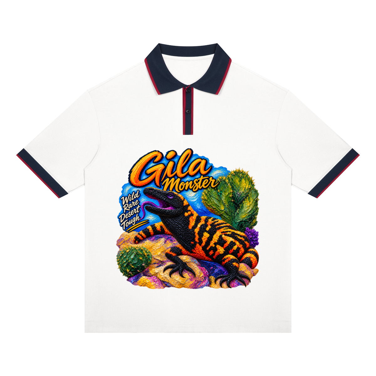 Adult Gila Monster Color-Block Polo