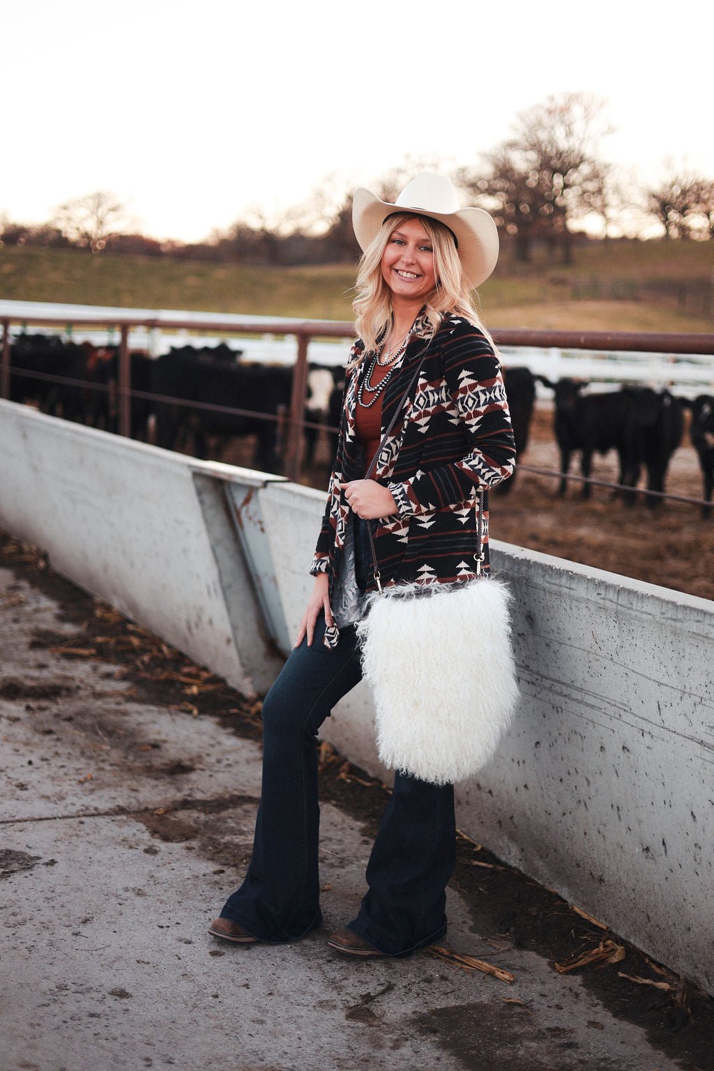 BOMBOM "Calgary" Western Open Front Cardigan — Luxurious Soft Layering Piece Made in USA