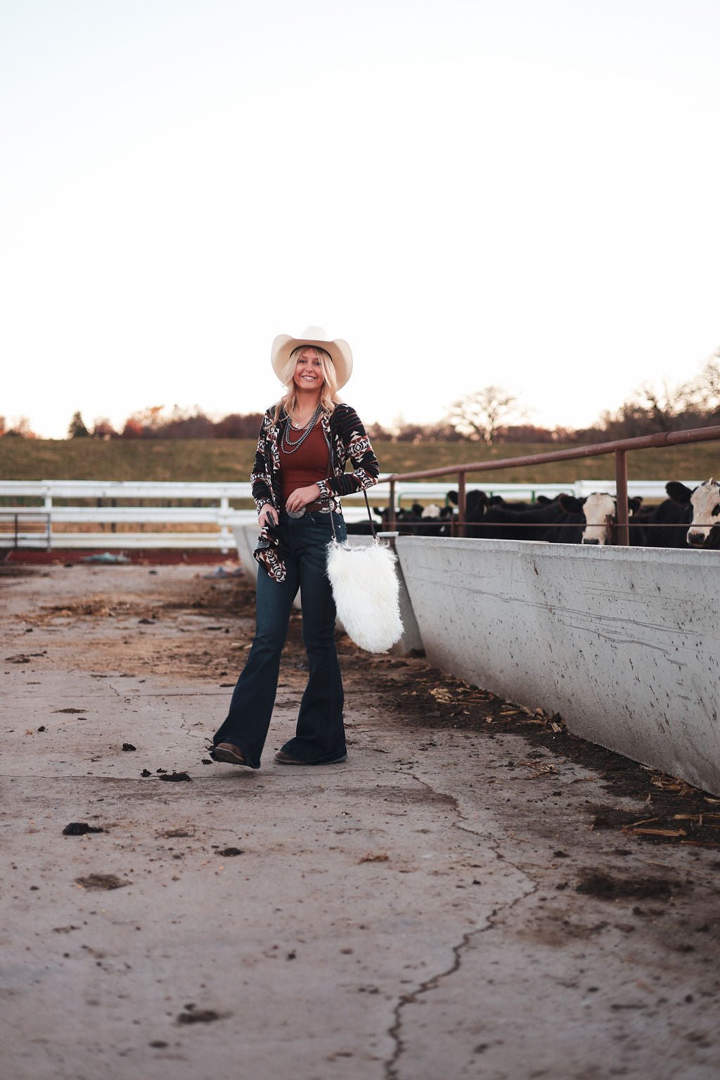 BOMBOM "Calgary" Western Open Front Cardigan — Luxurious Soft Layering Piece Made in USA