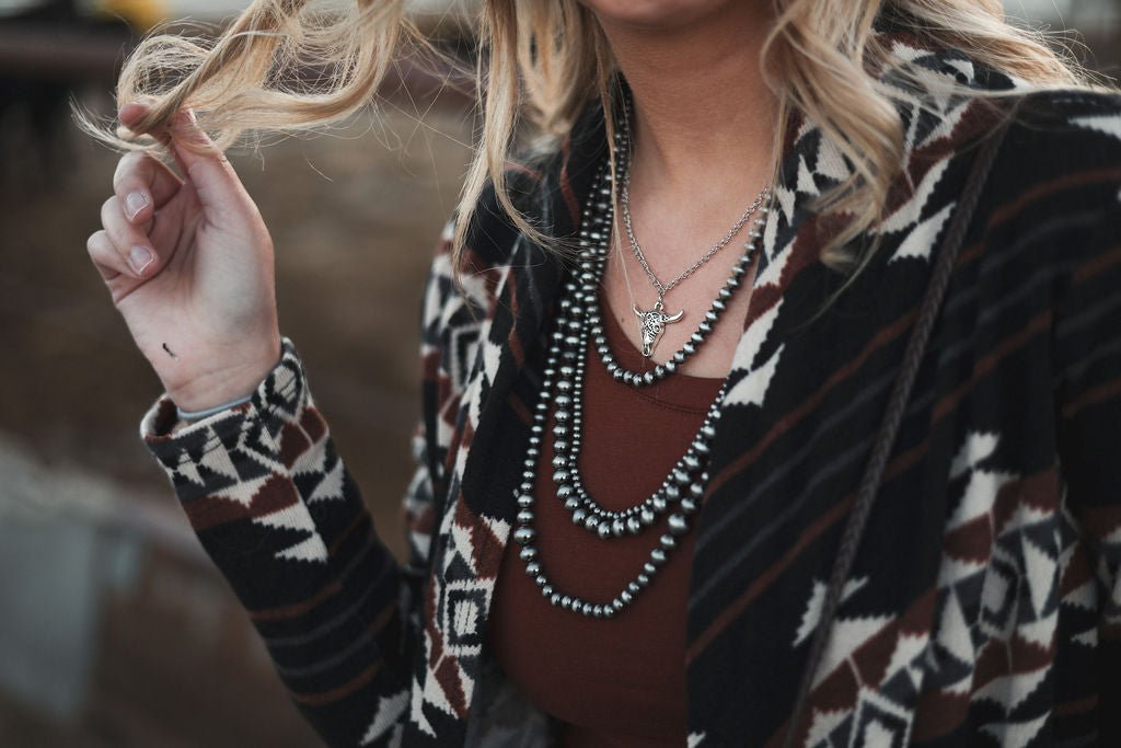 BOMBOM "Calgary" Western Open Front Cardigan — Luxurious Soft Layering Piece Made in USA