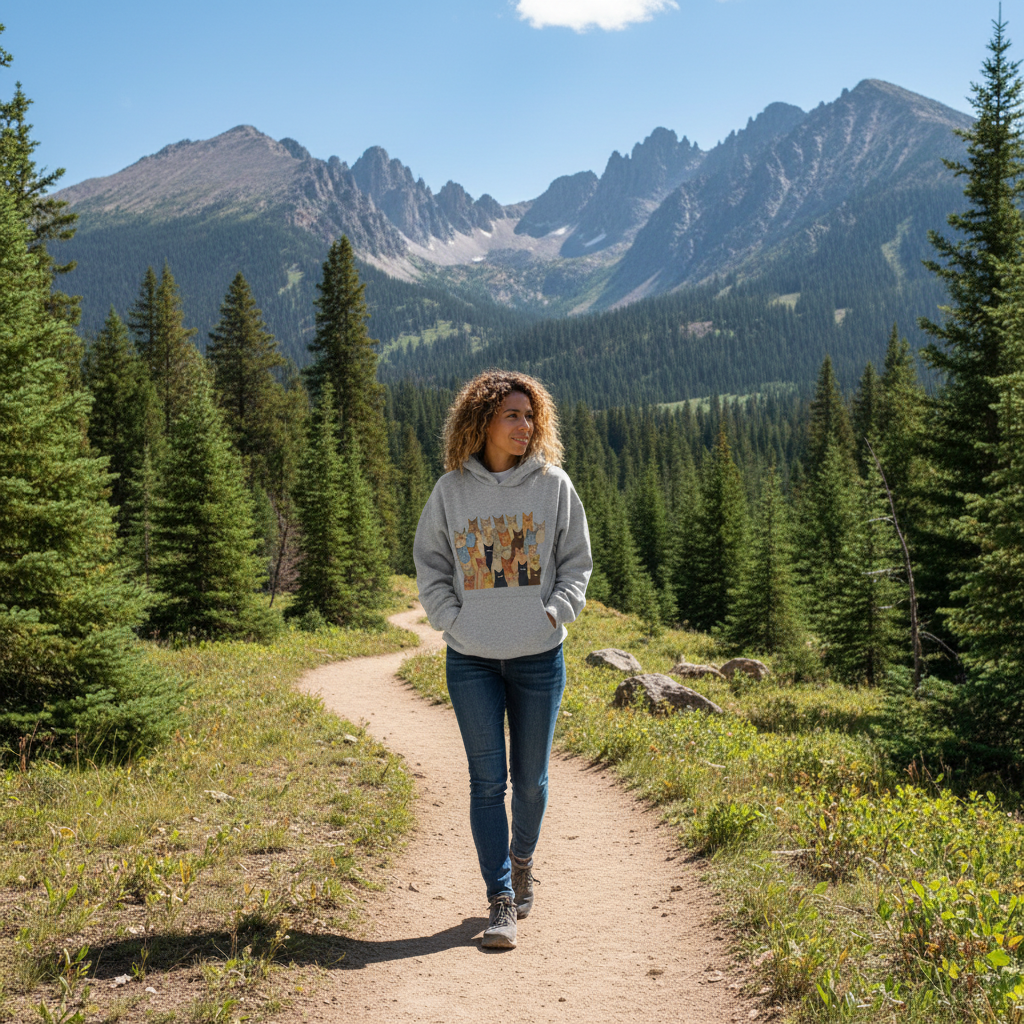 Cat Hoodie - Pine Trail