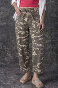 Leopard Print Barrel Jeans