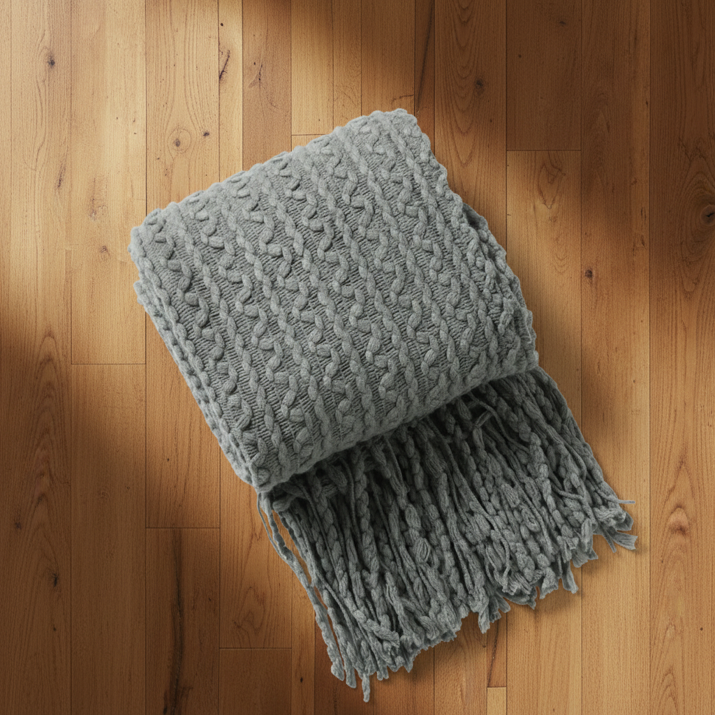 Charcoal Gray Tassel Throw – Colorado Wood Floor