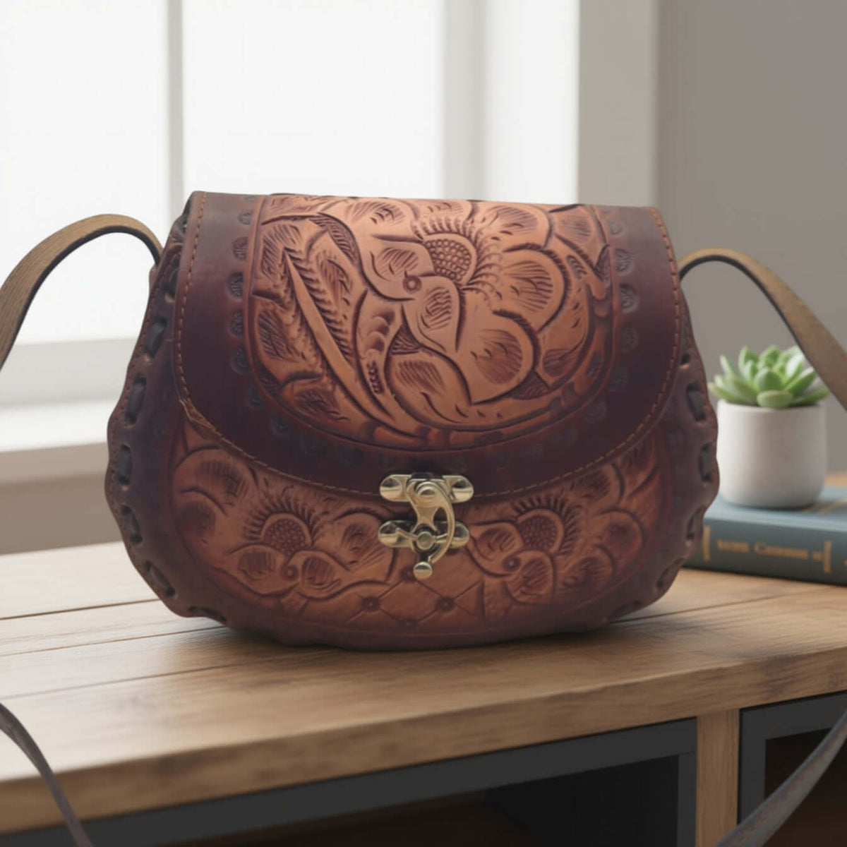 Cincelada Floral Crossbody Bag