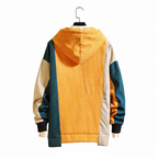 Colorblock Hoodie Back View – Plain White Background